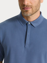 Polo in Eco Cotton Piquet Stretch Blu Uomo - Ragno