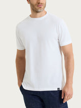 Maglietta girocollo in Eco Cotton Piquet Stretch Bianchi Uomo - Ragno