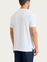 Maglietta girocollo in Cotton Piquet Stretch Bianchi Uomo - Ragno