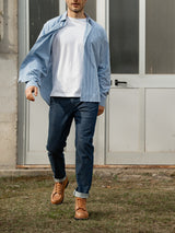 Maglietta girocollo in Eco Cotton Piquet Stretch Bianchi Uomo - Ragno