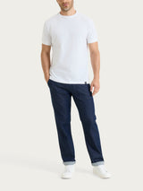 Maglietta girocollo in Cotton Piquet Stretch Bianchi Uomo - Ragno