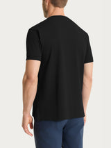 Maglietta girocollo in Cotton Piquet Stretch Neri Uomo - Ragno