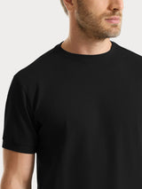 Maglietta girocollo in Eco Cotton Piquet Stretch Neri Uomo - Ragno