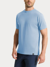 Maglietta girocollo in Cotton Piquet Stretch Azzurri Uomo - Ragno