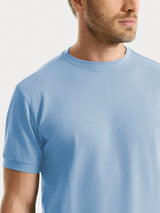 Maglietta girocollo in Cotton Piquet Stretch Azzurri Uomo - Ragno