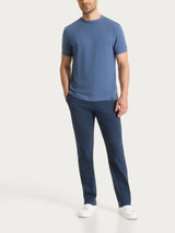 Maglietta girocollo in Eco Cotton Piquet Stretch Blu Uomo - Ragno