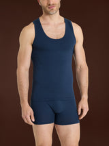 Hi-Tech - Canottiera in jersey di cotone elasticizzato Blu Uomo - Ragno