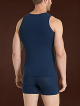 Hi-Tech - Canottiera in jersey di cotone elasticizzato Blu Uomo - Ragno