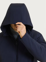 Piumerino Parka in lana con cappuccio Blu Uomo - Ragno