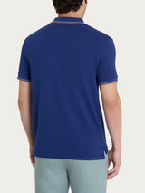 Polo in Eco Cotton Piquet Stretch Blu Uomo - Ragno
