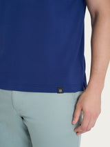 Polo in Eco Cotton Piquet Stretch Blu Uomo - Ragno