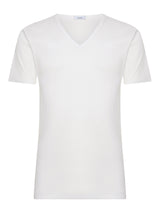 Thermo Cotton - Maglietta scollo V a manica corta in caldo cotone Bianchi Uomo - Ragno