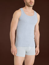 Thermo Cotton - Canottiera a spalla larga in caldo cotone Neri Uomo - Ragno