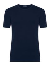 Thermo Cotton - Maglietta girocollo a manica corta in caldo cotone Blu Uomo - Ragno