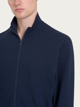 Pigiama a tuta in Eco Cotton Piquet Stretch Blu Uomo - Ragno