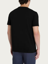 T-shirt girocollo in jersey di cotone Neri Uomo - Ragno