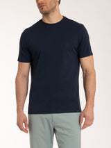 T-shirt girocollo in jersey di cotone Blu Uomo - Ragno