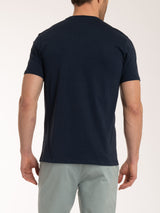 T-shirt girocollo in jersey di cotone Blu Uomo - Ragno