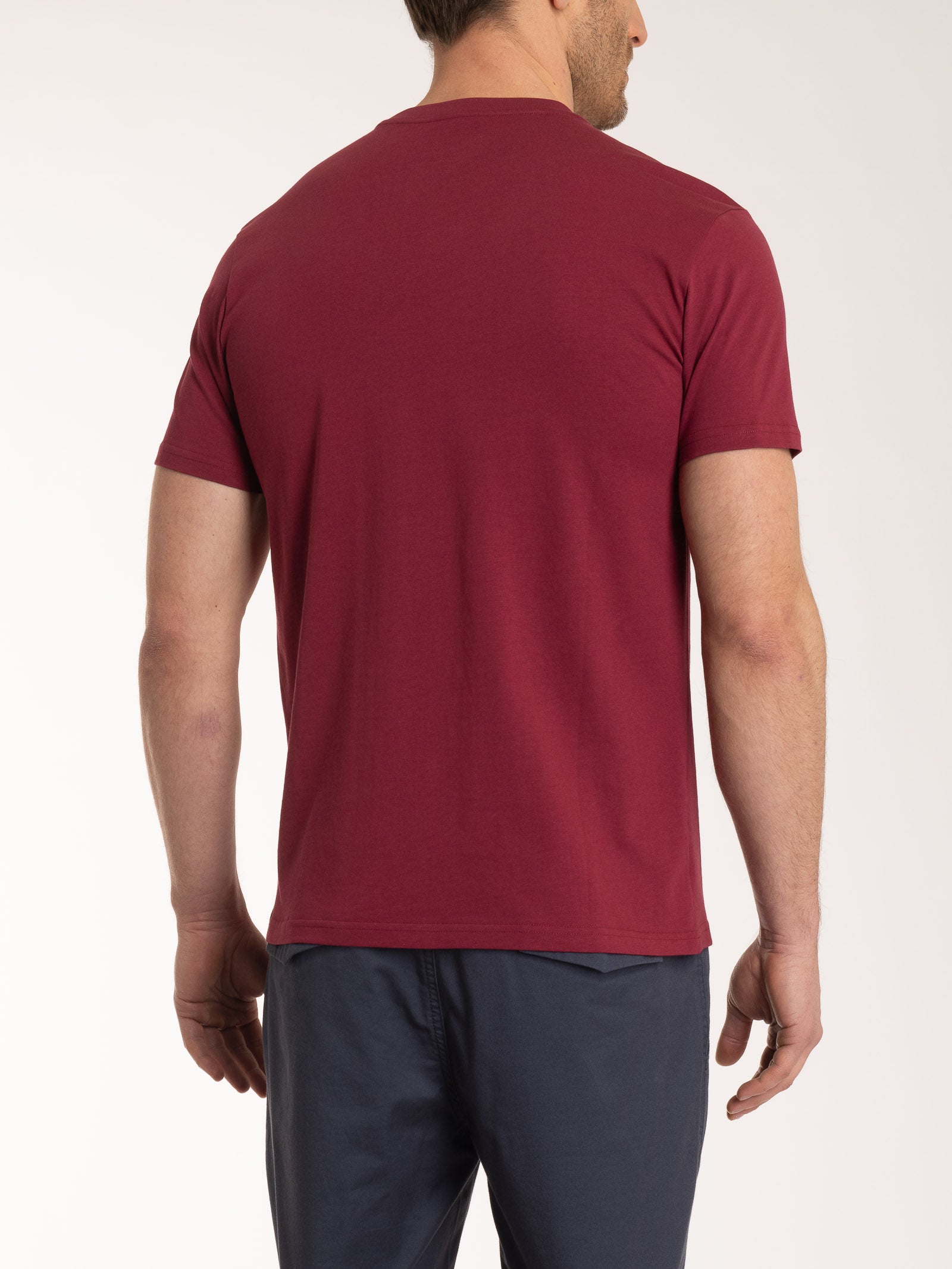 T-shirt girocollo in jersey di cotone Rossi Uomo - Ragno