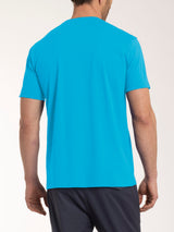 T-shirt girocollo in jersey di cotone Azzurri Uomo - Ragno