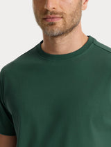 T-shirt girocollo in jersey di cotone Verdi Uomo - Ragno