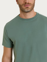 T-shirt girocollo in jersey di cotone Verdi Uomo - Ragno