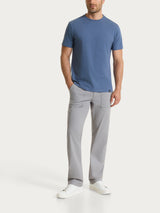 T-shirt girocollo in jersey di cotone Blu Uomo - Ragno