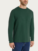 Maglietta a manica lunga in Heavy Duty Jersey Verdi Uomo - Ragno