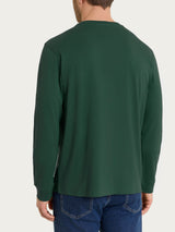 Maglietta a manica lunga in Heavy Duty Jersey Verdi Uomo - Ragno