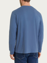 Maglietta a manica lunga in Heavy Duty Jersey Blu Uomo - Ragno