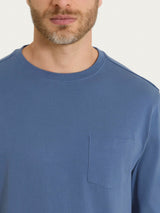 Maglietta a manica lunga in Heavy Duty Jersey Blu Uomo - Ragno