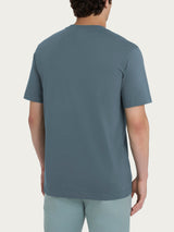 T-shirt girocollo con taschino in jersey di cotone Grigi Uomo - Ragno