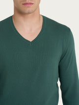 Pull scollo a V a manica lunga in Summertime Verdi Uomo - Ragno