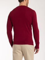 Pull scollo a V a manica lunga in Summertime Rossi Uomo - Ragno