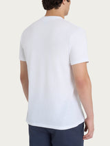 T-shirt girocollo con taschino in slub jersey di cotone Bianchi Uomo - Ragno