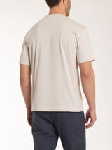 T-shirt girocollo con taschino in slub jersey di cotone Bianchi Uomo - Ragno