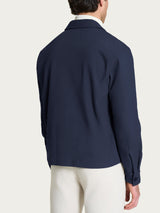 Giacca Utility in Raw twill di Cotone Blu Uomo - Ragno