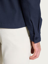 Giacca Utility in Raw twill di Cotone Blu Uomo - Ragno