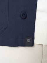 Giacca Utility in Raw twill di Cotone Blu Uomo - Ragno