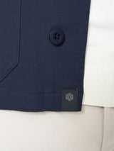 Giacca Utility in Raw twill di Cotone Blu Uomo - Ragno