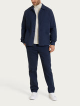Giacca Utility in Raw twill di Cotone Blu Uomo - Ragno