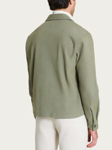 Giacca Utility in Raw twill di Cotone Verdi Uomo - Ragno