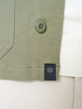 Giacca Utility in Raw twill di Cotone Verdi Uomo - Ragno