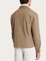 Giacca Utility in Raw twill di Cotone Marroni Uomo - Ragno