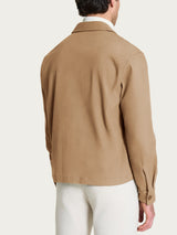 Giacca Utility in Raw twill di Cotone Marroni Uomo - Ragno