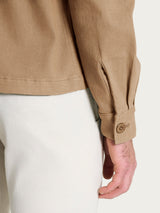 Giacca Utility in Raw twill di Cotone Marroni Uomo - Ragno