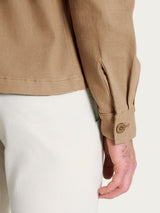 Giacca Utility in Raw twill di Cotone Marroni Uomo - Ragno