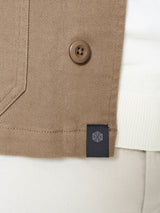 Giacca Utility in Raw twill di Cotone Marroni Uomo - Ragno