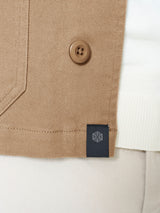 Giacca Utility in Raw twill di Cotone Marroni Uomo - Ragno