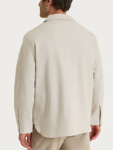 Shacket in Raw twill di Cotone Bianchi Uomo - Ragno